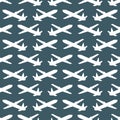 Airplanes seamless pattern. Male print. Vector stock illustration eps10.