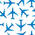 Airplanes seamless pattern