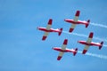 Airplanes teamwork Royalty Free Stock Photo