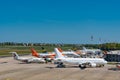 Airplanes at the Terminal at Berlin Tegel airport