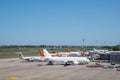 Airplanes at the Terminal at Berlin Tegel airport