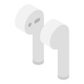 Airpods icon, isometric style