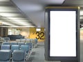 Airport advertising board sign concept : Big blank advertising