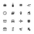 Airport and airlines services icons