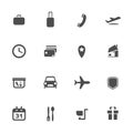 Airport and airlines services icons set