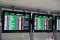 Airport arrivals board Royalty Free Stock Photo