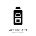 airport atm icon in trendy design style. airport atm icon isolated on white background. airport atm vector icon simple and modern Royalty Free Stock Photo