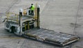 Airport baggage lifting truck