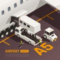 Airport Baggage Loading Background Royalty Free Stock Photo