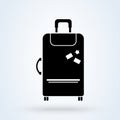 Airport baggage reclaim icon. Airplane luggage sign. Symbol, logo illustration