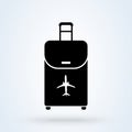 Airport baggage reclaim icon. Airplane luggage sign. Symbol, logo illustration