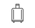 Airport baggage reclaim line icon. Airplane luggage sign. Vector