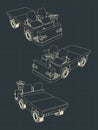 Airport Baggage Towing Tractor drawings