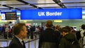 Airport Border Control at Heathrow in the UK