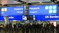 Airport Border Control at Heathrow in the UK