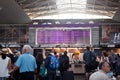 AIRPORT BORYSPIL, UKRAINE - September 01, 2015: Information scoreboard at Boryspil airport. Ukraine