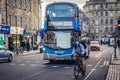 SkyLink Airport bus in Edinburgh city, Scotland Royalty Free Stock Photo