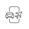 Airport car rental app. Pixel perfect icon Royalty Free Stock Photo
