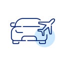 Airport car rental. Pixel perfect icon Royalty Free Stock Photo