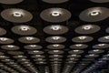 Airport ceiling lamps. travel concept