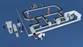 Airport check-in, baggage path