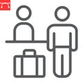 Airport check in line icon Royalty Free Stock Photo