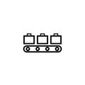 Airport conveyor belt icon