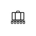 Airport conveyor belt icon