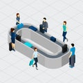 Airport Conveyor Line Illustration