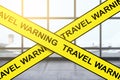 Airport Covered With Travel Warning Tape Due New Variant Of Covid 19 Omicron