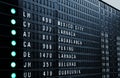 Airport departure board Royalty Free Stock Photo