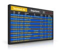 Airport departure board