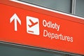 Airport departure sign. Royalty Free Stock Photo