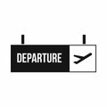 Airport departure sign icon, simple style Royalty Free Stock Photo