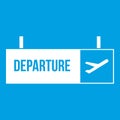 Airport departure sign icon white Royalty Free Stock Photo