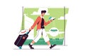 Airport departure vector illustration