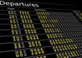 Airport Departures Board Royalty Free Stock Photo