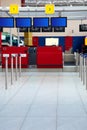 Airport / departures check-in Royalty Free Stock Photo