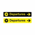 Airport Departures sign vector design