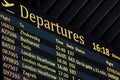 Airport departures timetable