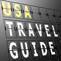 Airport display USA travel guide