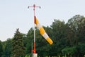 Airport equipment next to the forest Royalty Free Stock Photo