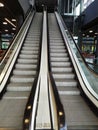 Airport Escalator. Mechanical stairs. Mechanical stairs. Deep, mechanic.