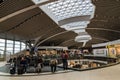 Italy, Rome , airport Fiumicino, March 2018, amazing airport place, interior, passengers, waiting rooms