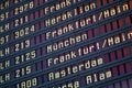 Airport flight screen Royalty Free Stock Photo