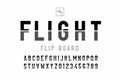 Airport flip board panel style font