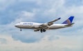 AIRPORT FRANKFURT,GERMANY: JUNE 23, 2017: Boeing 747 United Airl Royalty Free Stock Photo