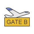 Airport gate color icon