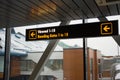 Airport gate sign