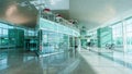 Airport hall interior, lounge zone, duty-free. Beautiful high-tech architecture Royalty Free Stock Photo